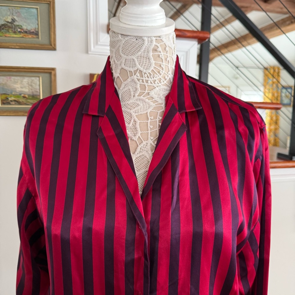 Vintage CACHAREL Silk Stripe Blouse - Picture 2 of 4